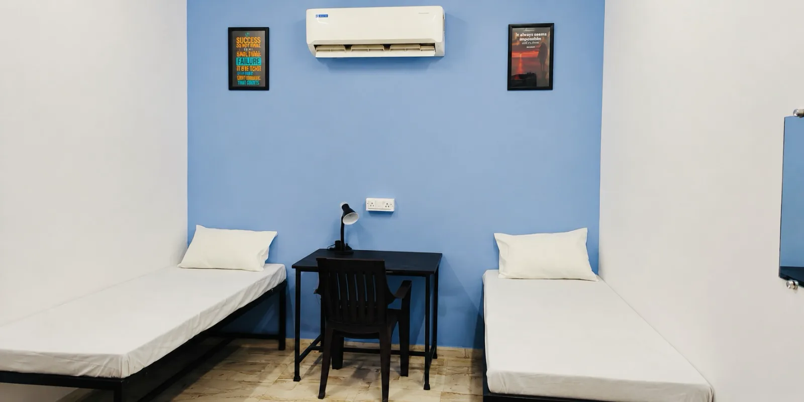 Demo AC double sharing room, boys hostel, HiTech Ghaziabad